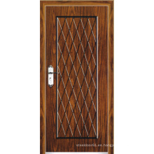 Puerta blindada de madera de acero estilo turco (LTK-A501)